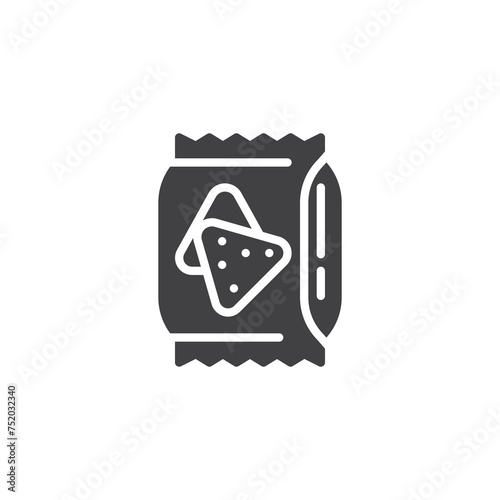 Tortilla nachos bag vector icon