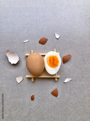 ingredients for baking boiled eggs photo