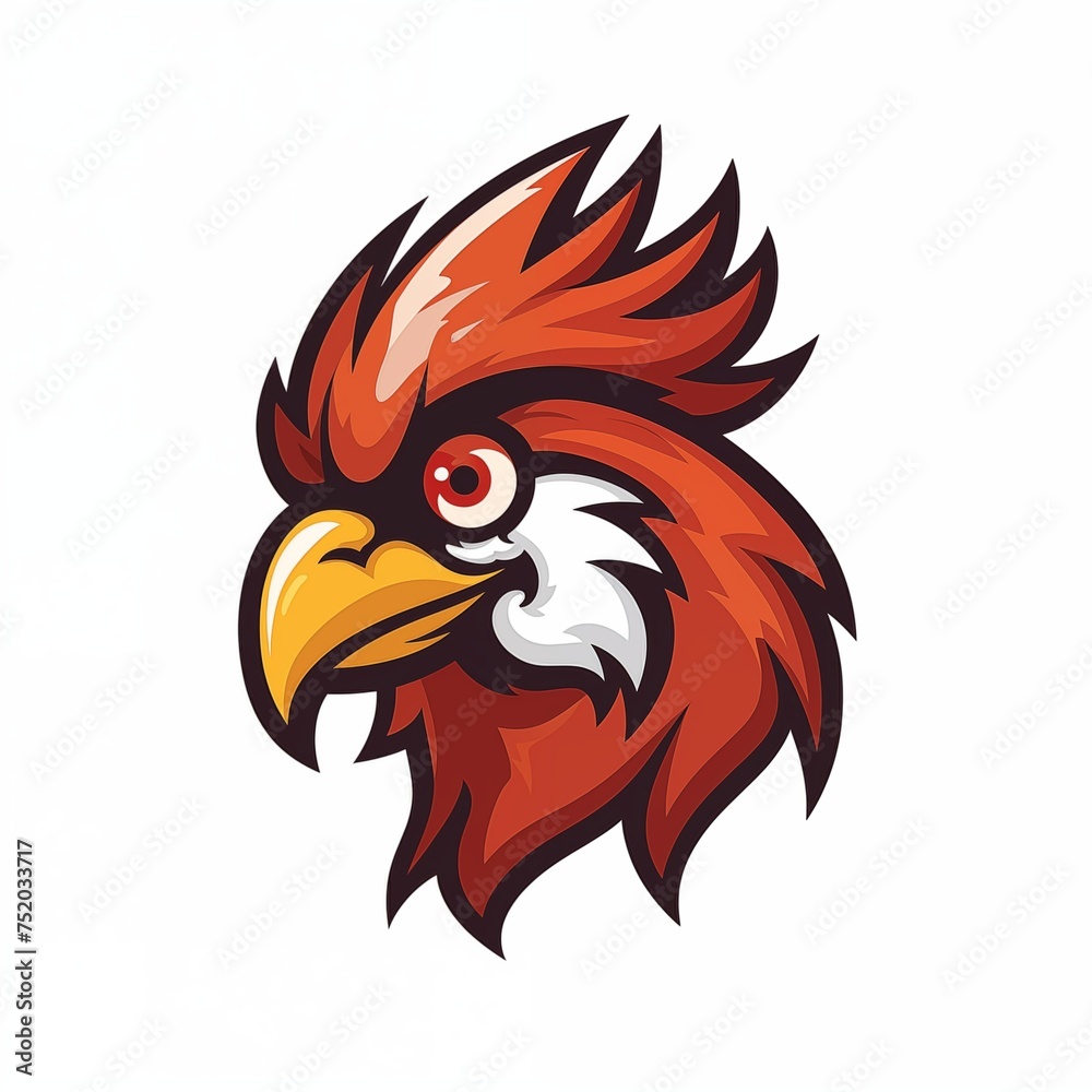 Chicken logo design on white background