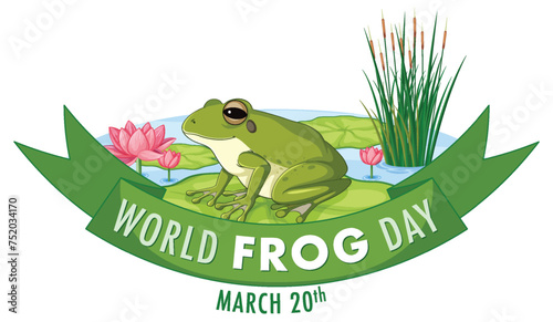 Vector graphic of a frog for World Frog Day