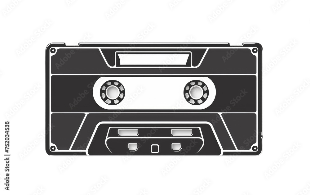 Nostalgic Cassette Tape: Hilarious Plastic Decal isolated on transparent Background