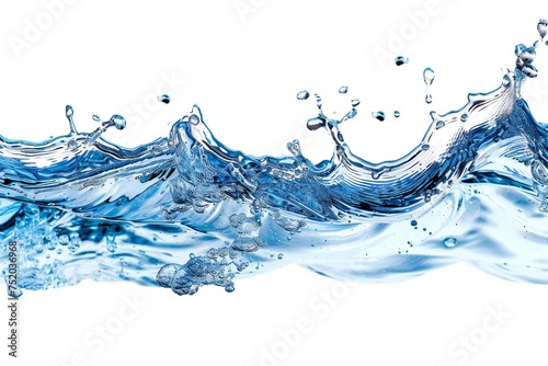 Water design element isolated on white background Generative Ai