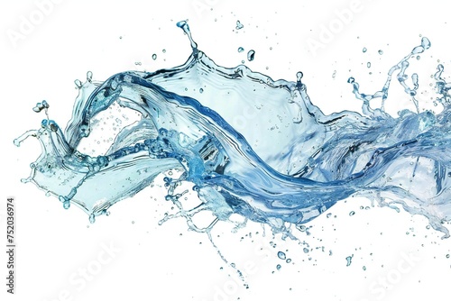 Water design element isolated on white background Generative Ai