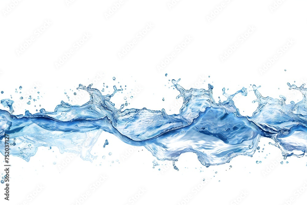 Water design element isolated on white background Generative Ai Water design element isolated on white background Generative Ai