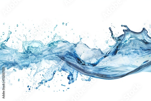 Water design element isolated on white background Generative Ai