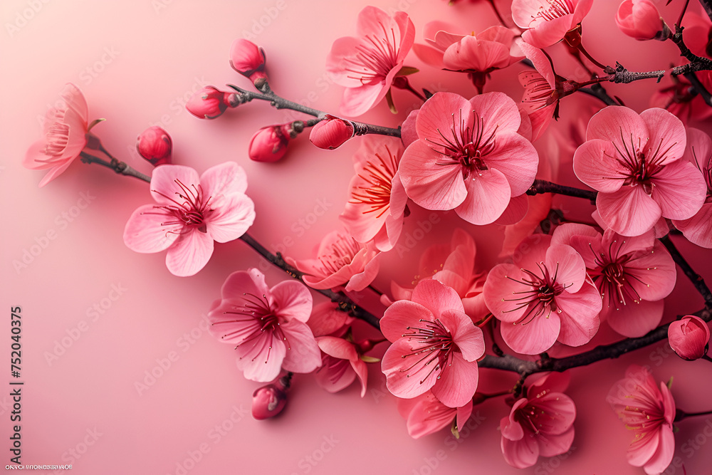 Spring card with sakura flowers for the holiday of the spring equinox and the cherry blossom festival, showing awakened nature. Banner suitable for design. Spring card with sakura flowers for the holiday of the spring equinox and the cherry blossom festival, showing awakened nature. Banner suitable for design.