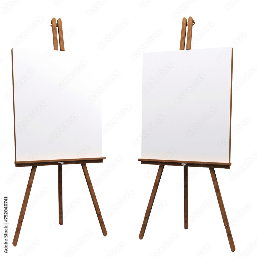 easel with blank canvas easel with blank canvas