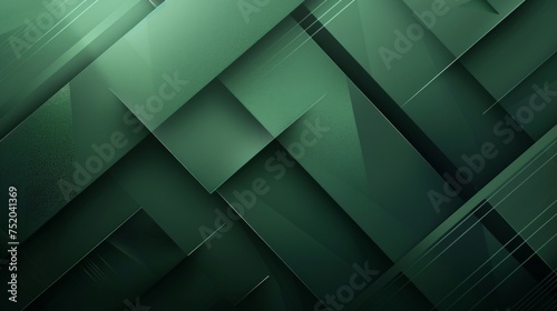 Abstract Geometric Background with Dark Green Gradient Generative AI