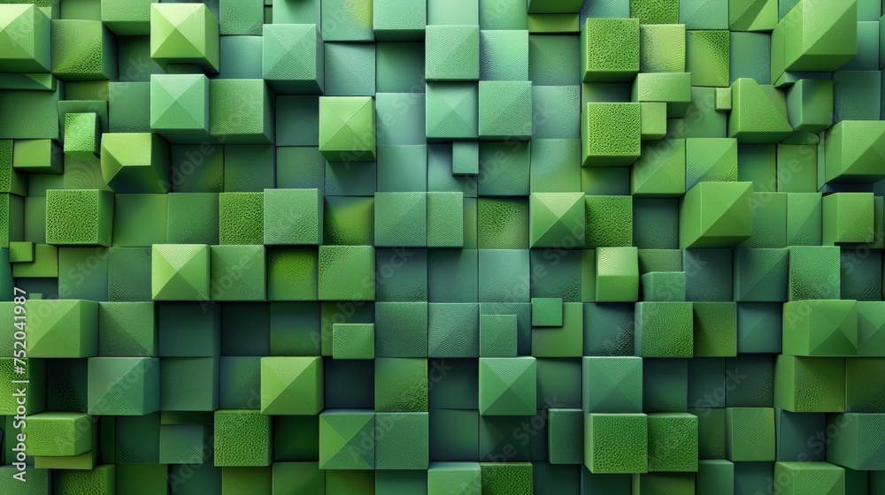 Geometric Green Cubes: A Low-Poly Symphony Generative AI Geometric Green Cubes: A Low-Poly Symphony Generative AI