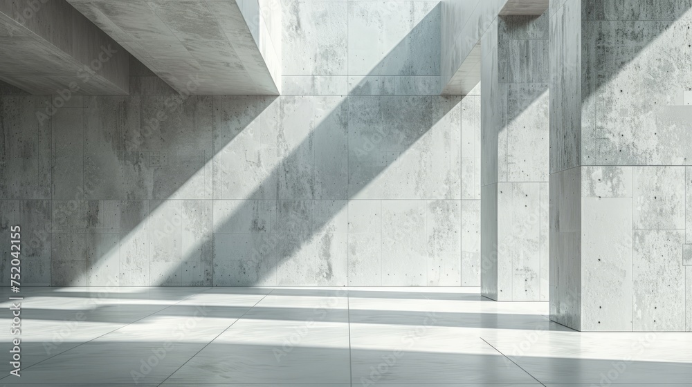 Modern Minimalist Room with Sunlight Generative AI Modern Minimalist Room with Sunlight Generative AI