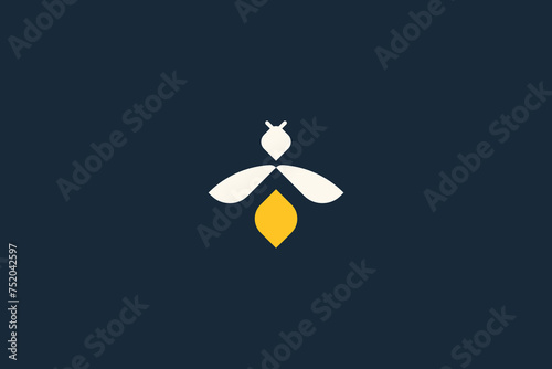 minimal bee logo
