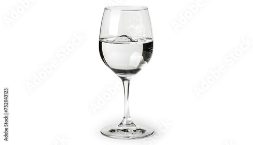 Glass with water isolated on white background