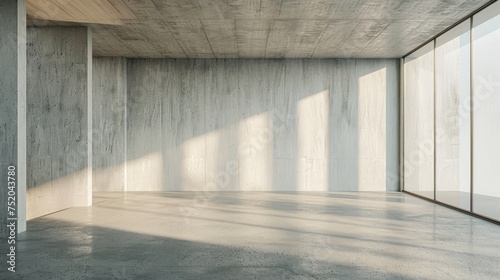 Minimalist Interior of Empty Space Generative AI © AlexandraRooss