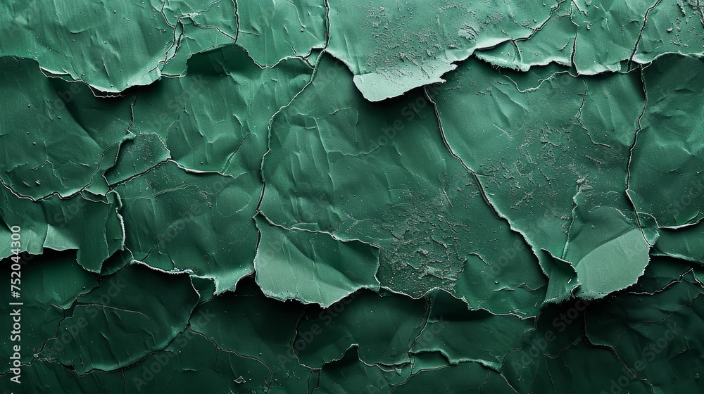 Abstract Green Paper Texture Background Generative AI