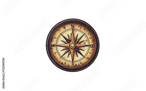 Humorous Plastic Decal - Compass Design isolated on transparent Background