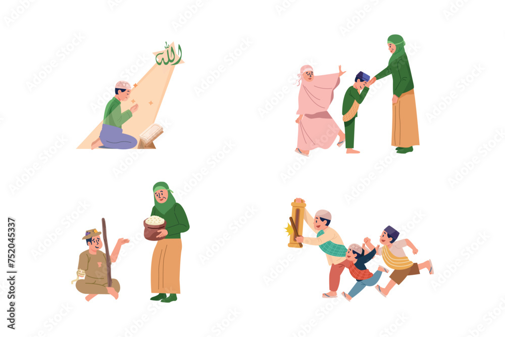 Fototapeta premium Activities During Month Of Ramadan Mini Pack