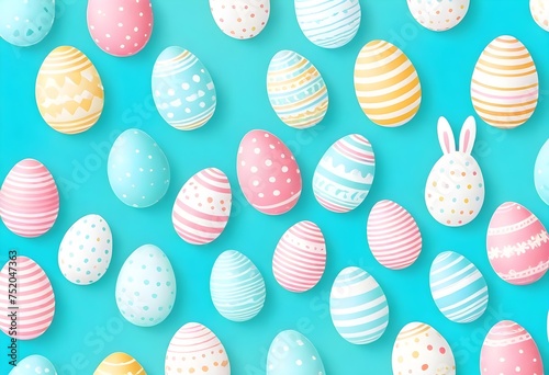 seamless easter eggs pattern © Pixalu