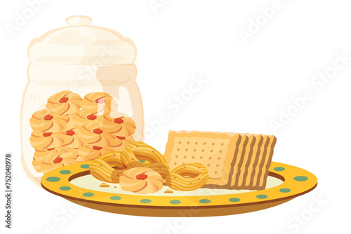 Pastries Were Served On Platters And In Glass Jars | Eid Al-Fitr Snack 