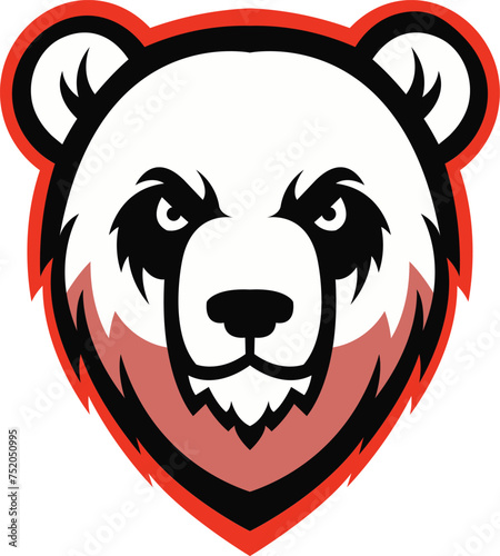 Bear Logo design, Furious bear sport vector logo concept isolated on white background. Modern predator professional team badge design. Premium quality wild animal t-shirt tee print illustration