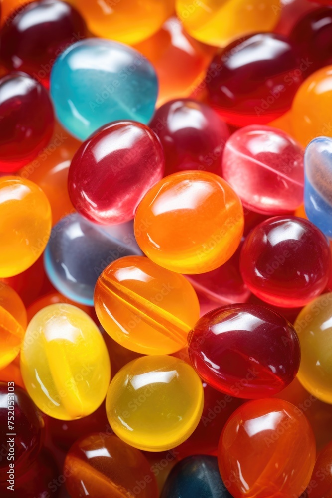 Close up of a vibrant pile of jelly beans. Perfect for candy store ads Close up of a vibrant pile of jelly beans. Perfect for candy store ads