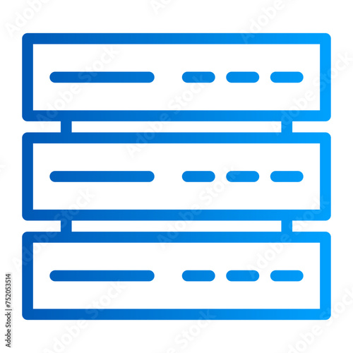 This is the Hosting icon from the Data Storage and Databases icon collection with an Outline gradient style