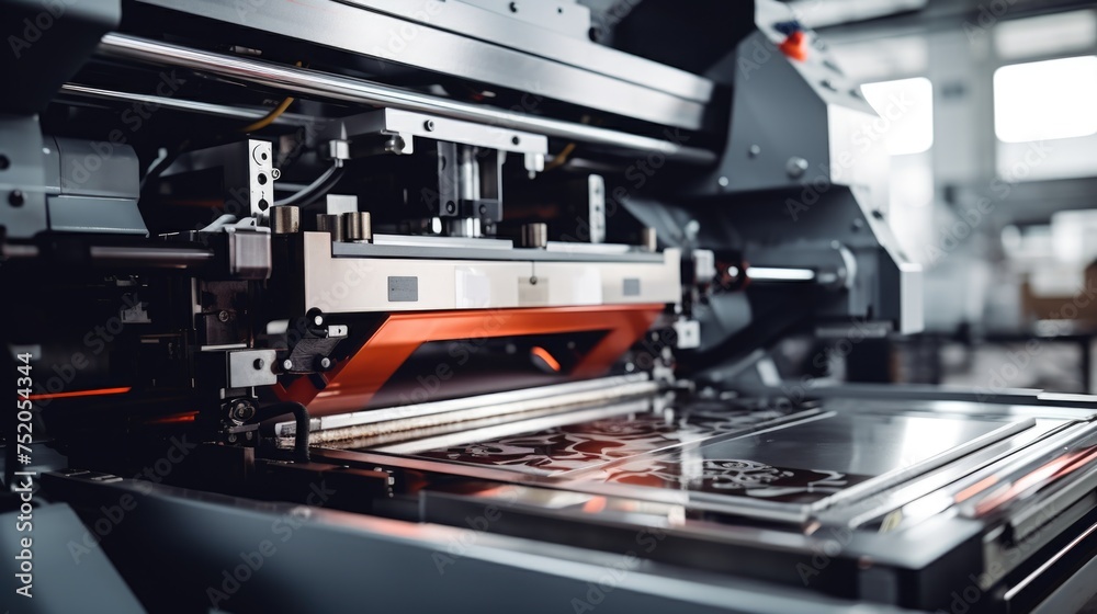 Detailed view of a machine in a factory, suitable for industrial concepts Detailed view of a machine in a factory, suitable for industrial concepts