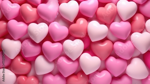 A large group of pink and white hearts. Perfect for Valentine's Day designs