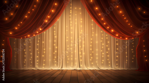 Celebrate festive nights with decorative lights, romantic and beautiful night atmosphere