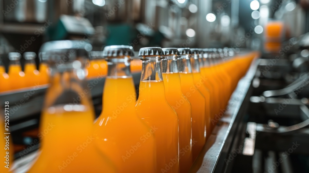 product bottles fruit juice on the conveyor belt in the beverage factory, industrial, manufacture, production, line, plant, technology, juice, machine, machinery, equipment, automated product bottles fruit juice on the conveyor belt in the beverage factory, industrial, manufacture, production, line, plant, technology, juice, machine, machinery, equipment, automated