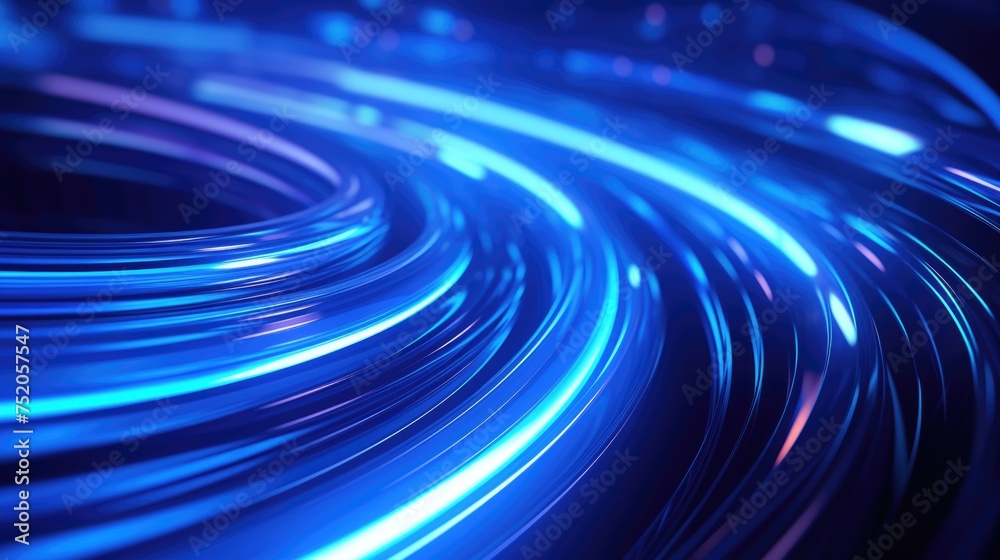 Detailed view of a swirling blue light, perfect for technology concepts Detailed view of a swirling blue light, perfect for technology concepts