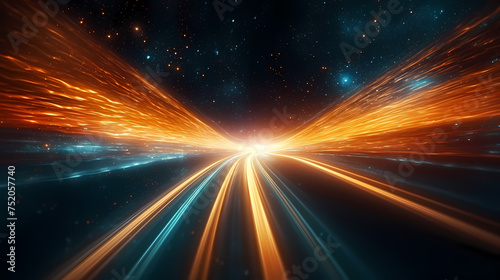 Abstract lines background with glow effect, flare light background
