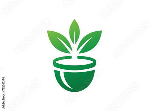vector design of a tree growing in a pot