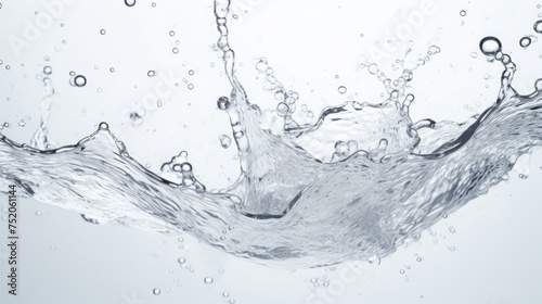 A simple image of water splashing on a white background. Perfect for advertising or design projects