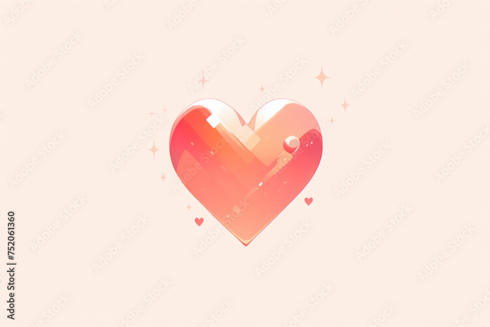 Heart shaped pattern element illustration