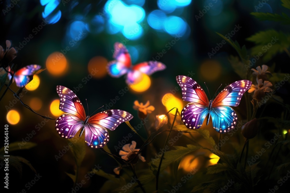 Butterfly Garden: Set up a scene with jewelry and butterfly decorations. Butterfly Garden: Set up a scene with jewelry and butterfly decorations.