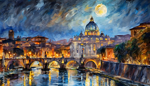 Rome Italy oil painting