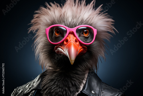 Punk rock flamingo