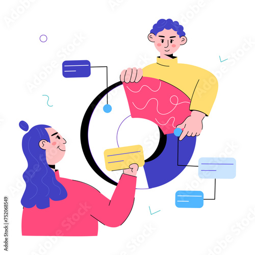 Premium doodle mini illustration of stakeholders 