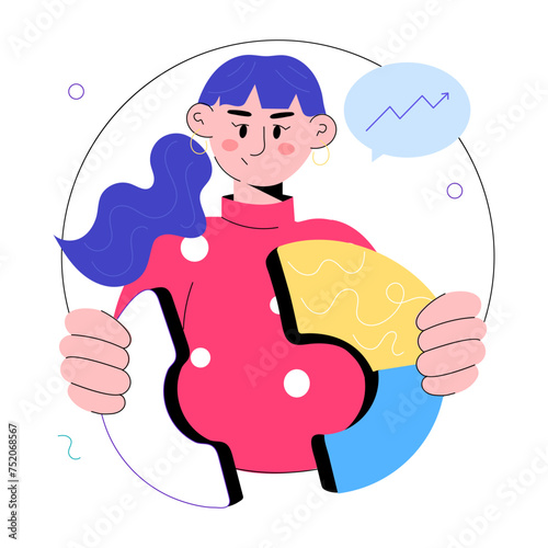 Get this doodle mini illustration of shareholder 