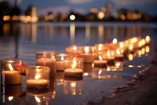 Candlelit Reflections: Shoot near a body of water with candles, jewelry, and their reflections.