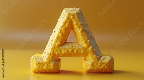 **"A" on yellow Background 4k