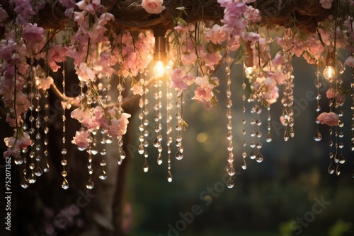 Floral Canopy: Hang jewelry from a floral canopy.