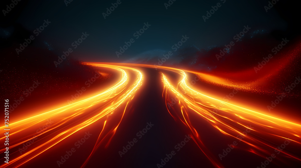 Bright lights and blurred lines abstract background