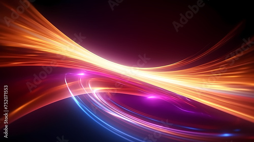 Bright lights and blurred lines abstract background