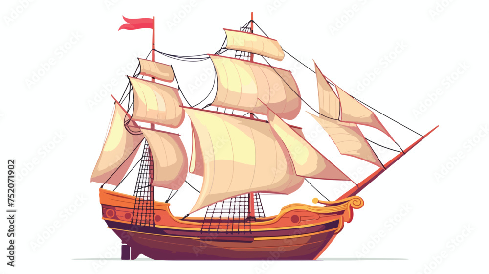 Ship vector icon isolated on white background.