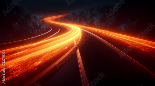 Bright lights and blurred lines abstract background