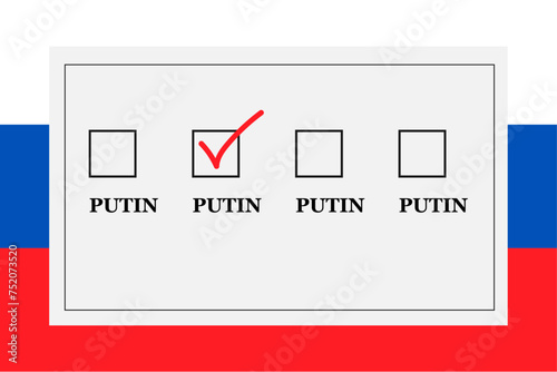 Russian Federation presidential election in 2024. vector