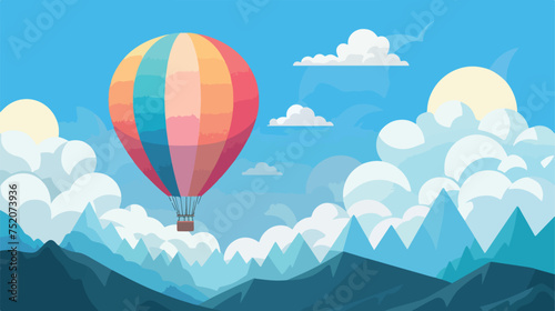 Air Balloon Vector Art Full Color