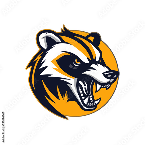 angry badger mascot, team sports, esports character	