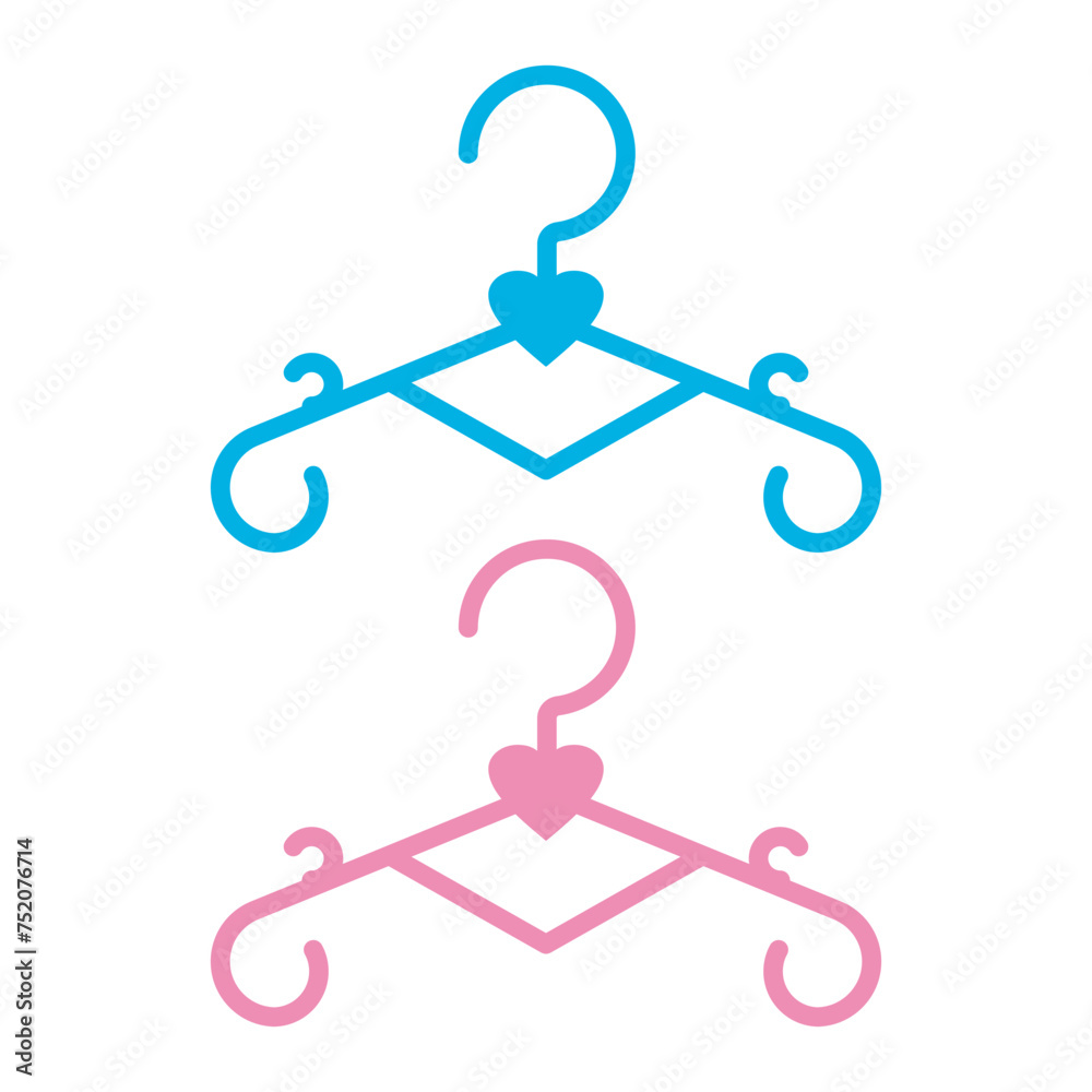 Baby hanger vector cartoon illustration isolated on a white background. Baby hanger vector cartoon illustration isolated on a white background.